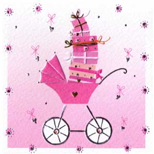 Italian Mini Gift Card - Pink Pram