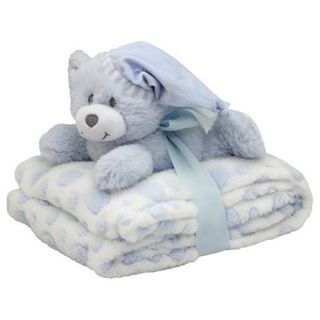 Snuggles Baby Bear with Blanket - Blue