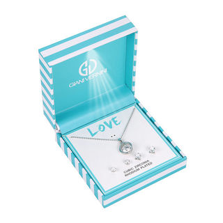 Giani Vernini Pendant and Earrings Set in Gift Box - GVB42 (Circle)