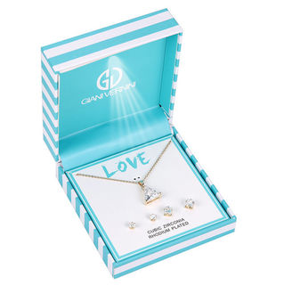 Giani Vernini Pendant and Earrings Set in Gift Box - GVB37 (Triangle)