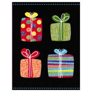 Gift Card: Black with Presents
