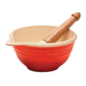 Chasseur La Cuisson Mortar & Pestle (Red)