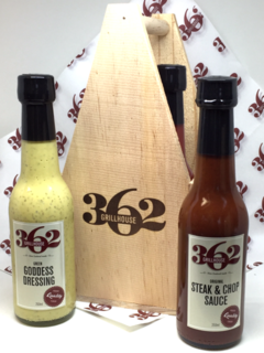 362 Grillhouse BBQ Caddy and Sauces
