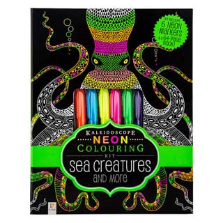Kaleidoscope Neon Colouring Kit: Sea Creatures and More