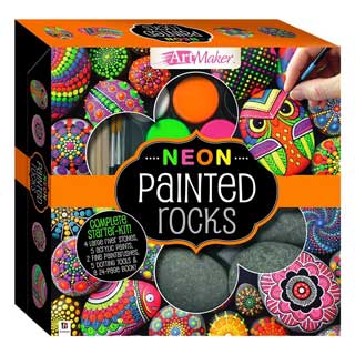 Neon Painted Rocks Kit