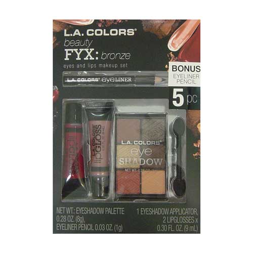 LA Colours FYX Eyes and Lips Makeup Set: Bronze