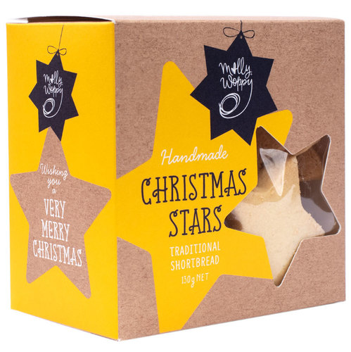 Molly Woppy Shortbread Christmas Stars Festive Box 130g