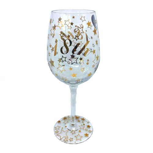 Living Art Celebrations Wine Glass - 18th Birthday