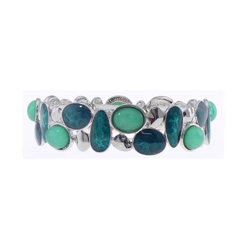 Bracelet Light and Dark Ovals - Green