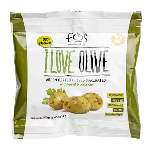 I Love Olives Snack Pack: Green Olives with Fennel & Coriander 30g