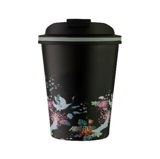 Avanti Stainless Steel Go Cup 280ml Reusable Coffee Cup - Japanese Crane