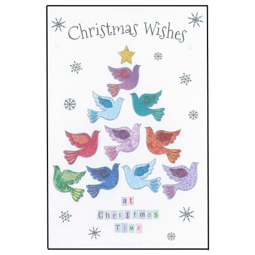 Christmas Card: Christmas Wishes Colourful Birds