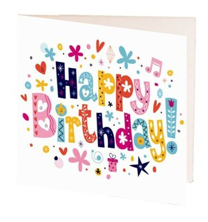 Mini Gift Card - Happy Birthday Colours