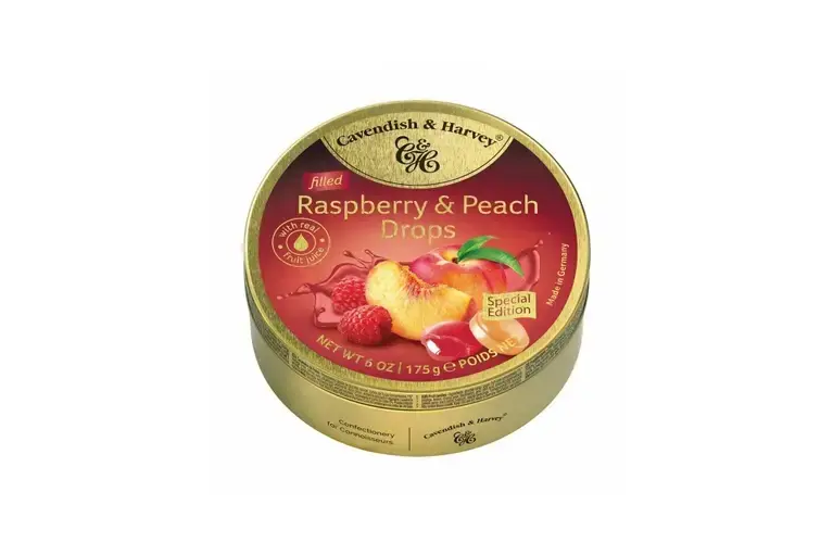 Cavendish and Harvey Raspberry and Peach Drops 175g