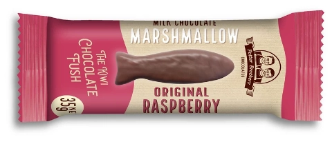 Potter Brothers Raspberry Marshmellow Fush in Milk Chocolate 35g