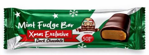 Potter Brothers Xmas Exclusive Mint Fudge Bar in Dark Chocolate 50g