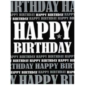 Gift Card: Happy Birthday (Black & White)